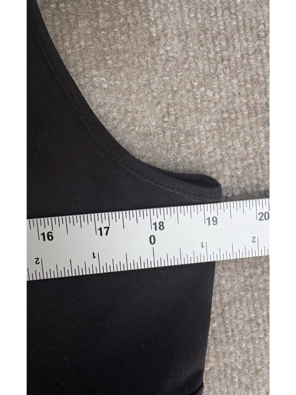 Lands End Women's Large Sleeveless Peplum Top V-Neckline Black Tencel NWT - Picture 9 of 9